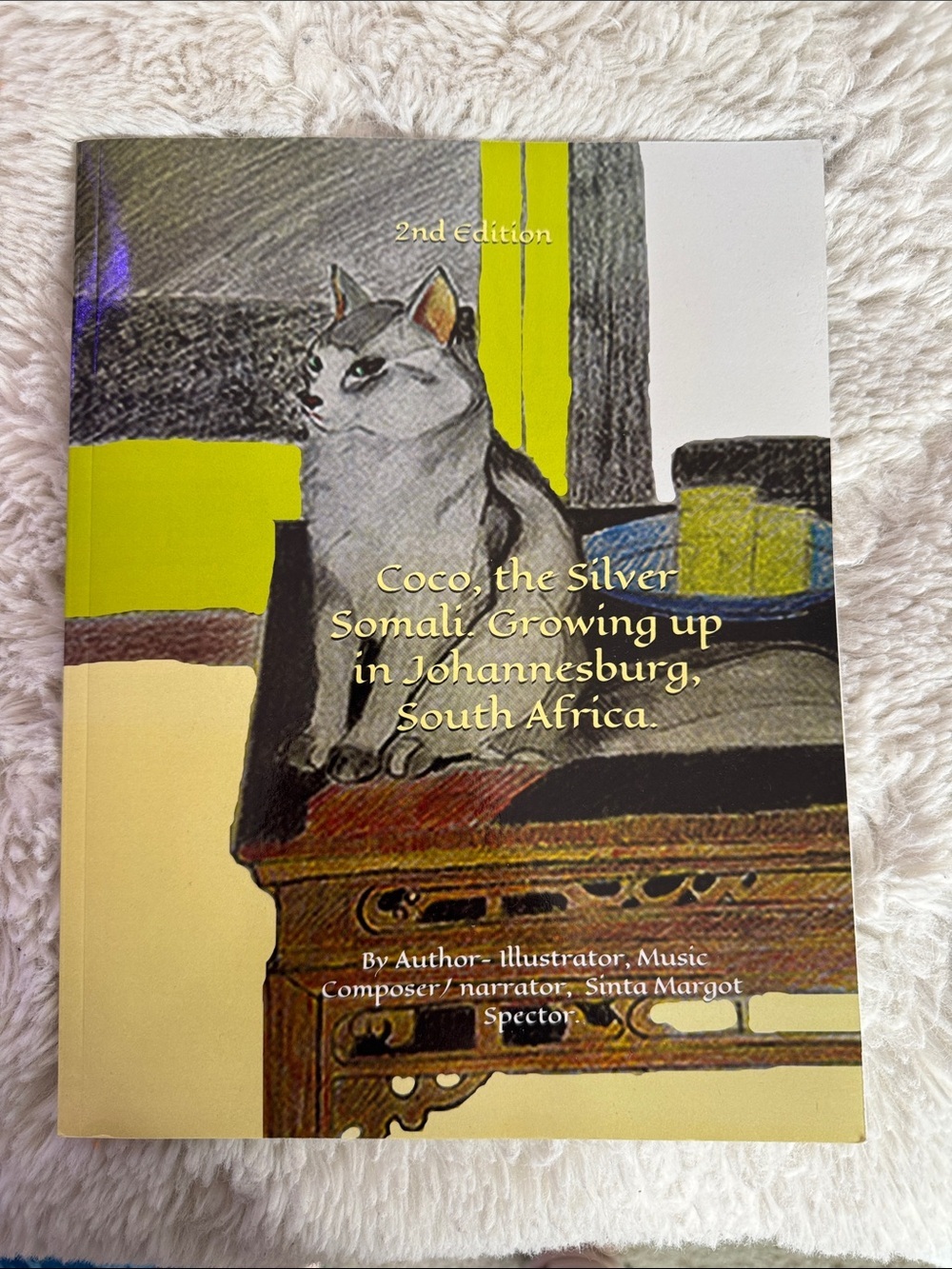 Coco, the Silver Somali — Illustrated paper back Book (Yellow & Gray)